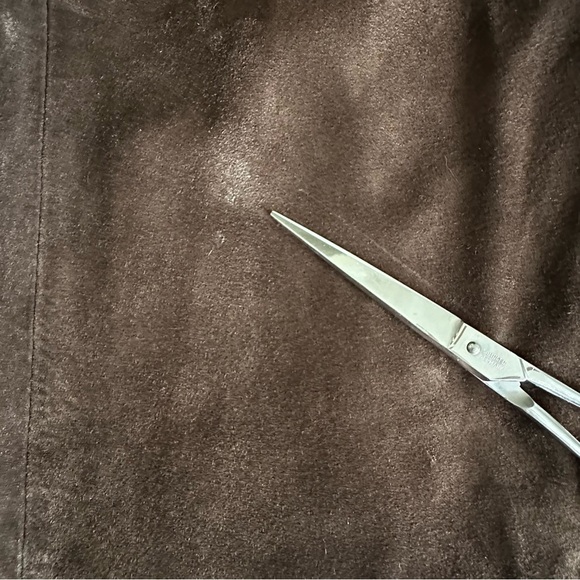 C'est City Pants Womens 12 Brown Suede Straight Leg Genuine Leather Classic - Picture 10 of 11